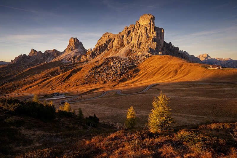 landscapes, rock, clouds, autumn Cortina d’Ampezzo фото превью