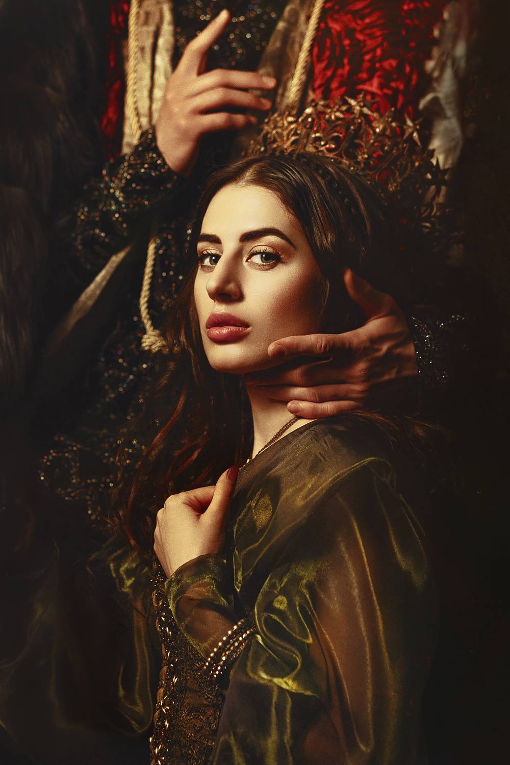 женский портрет, девушка, жанр, жанровый  портрет, исторический образ, костюм, цвет, корона, царство, Наталья Прядко