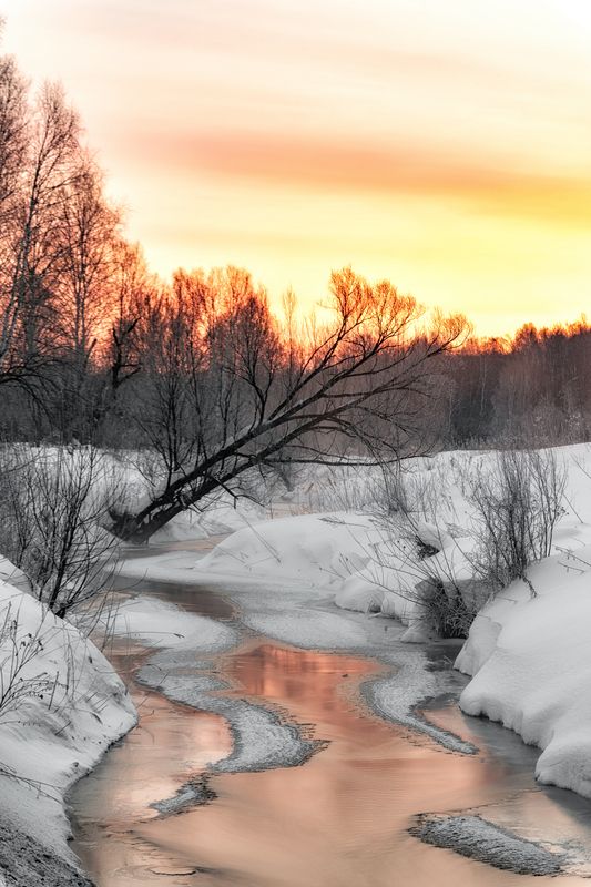 Морозный рассвет фото превью