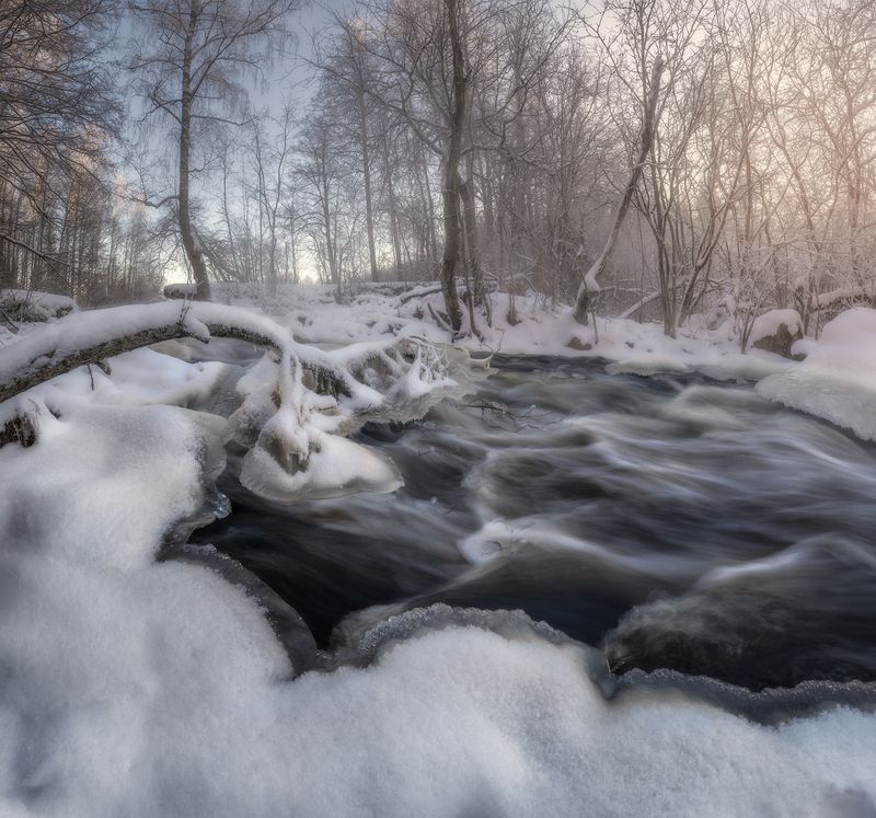 ленобласть, зима, река *** фото превью