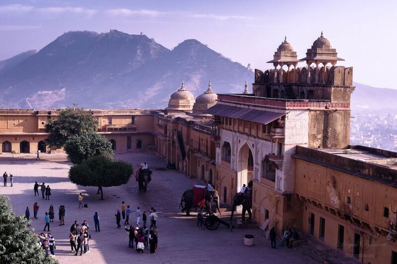 архитектура, городской пейзаж, дворцы, крепости, крепость амбер, джайпур, индия Дворец-крепость Амбер (город Джайпур, Индия) фото превью