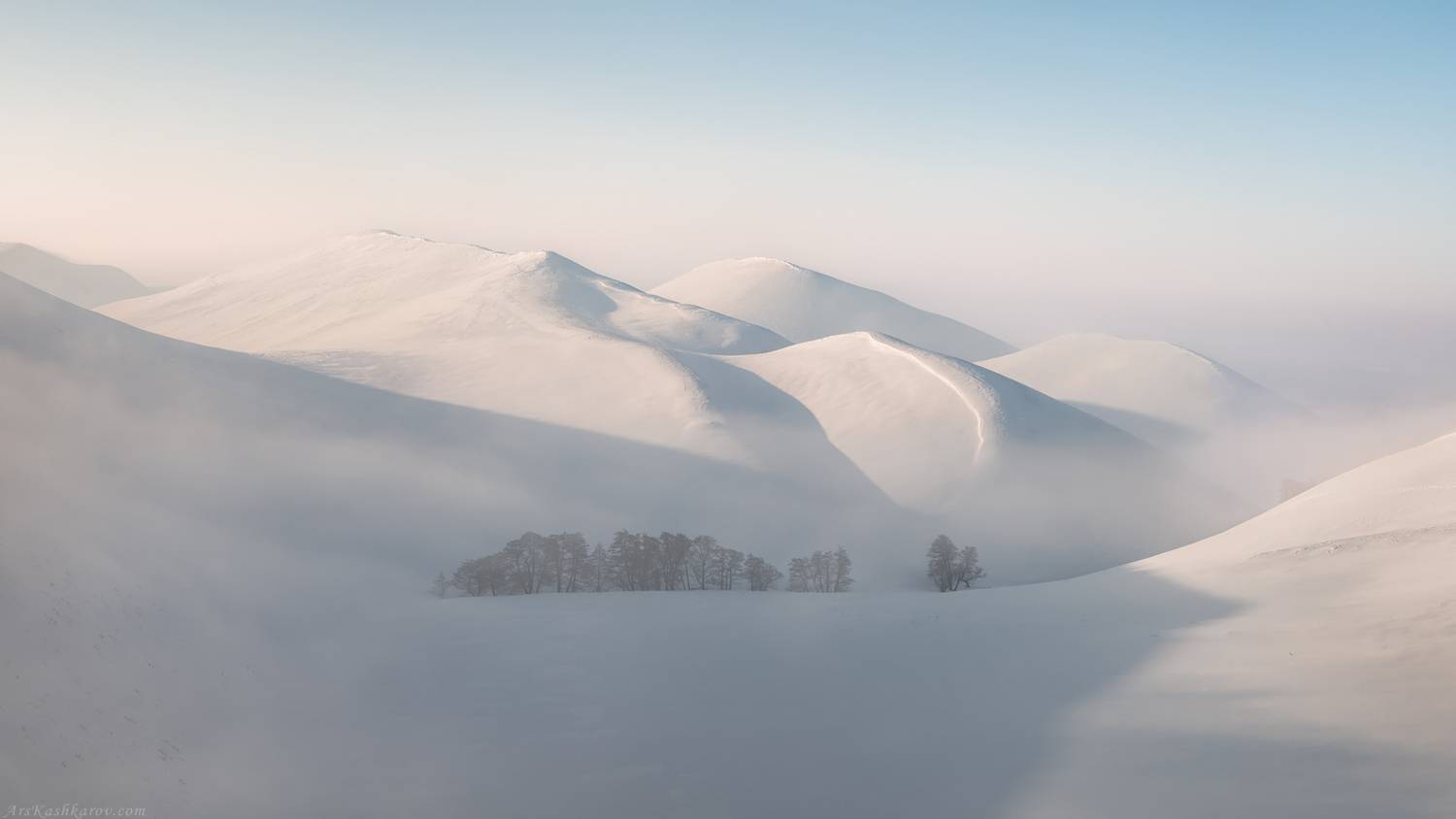 оренбуржье, зима, долгие горы, урал, степь, степной пейзаж, оренбургская область, карамурунтау, зимний туман, Арсений Кашкаров