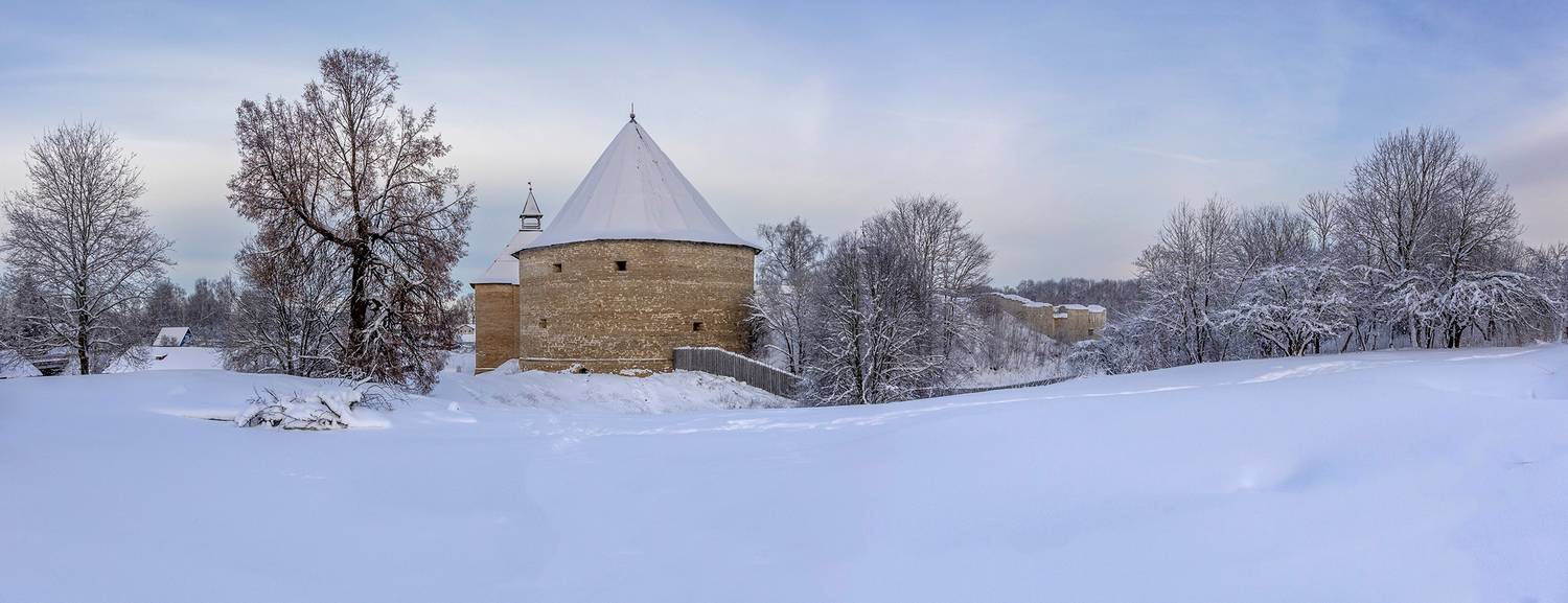 зима, крепость, старая ладога, Широких Александр