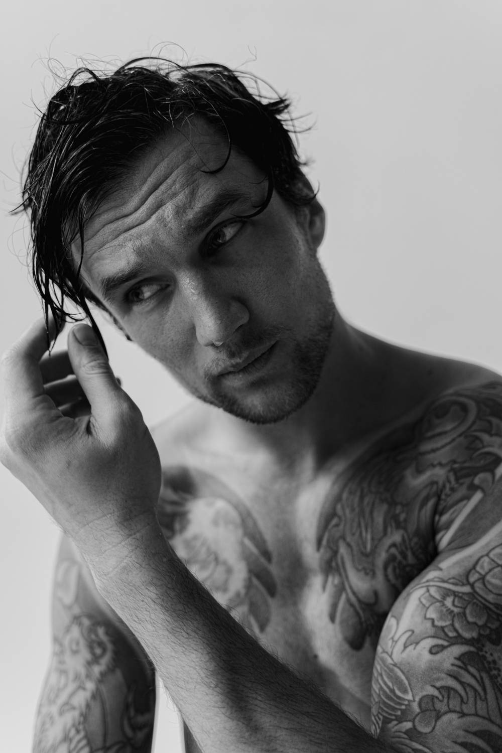 мужской портрет, мужчина, мужская съемка, black and white, male, men, актер, модель, Брагида Ольга