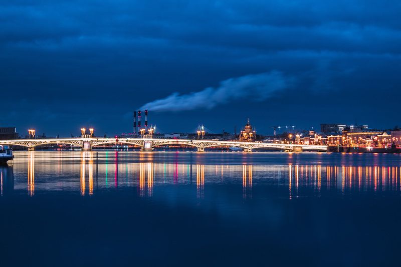 Санкт-Петербург, Питер, Нева, город на Неве Благовещенский мост фото превью