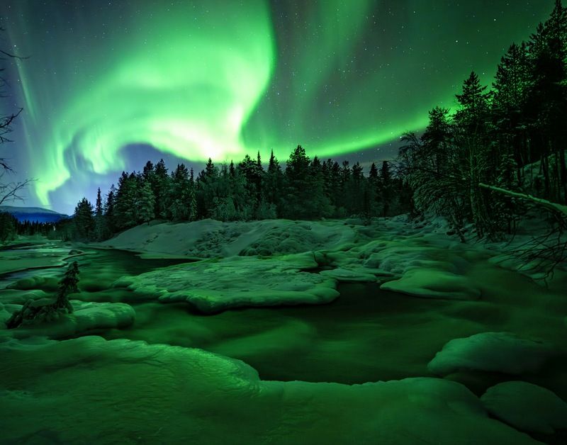 аврора, север, сияние, пейзаж Аврора фото превью