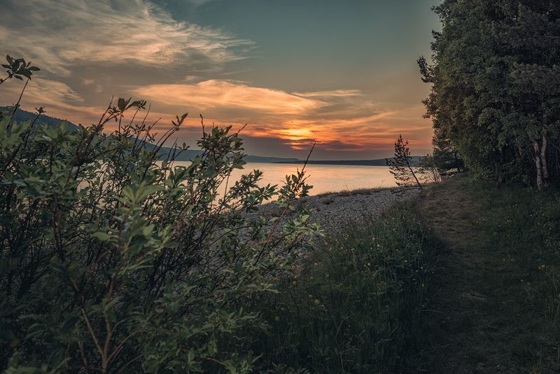 Ангара закат Ангара на закате фото превью