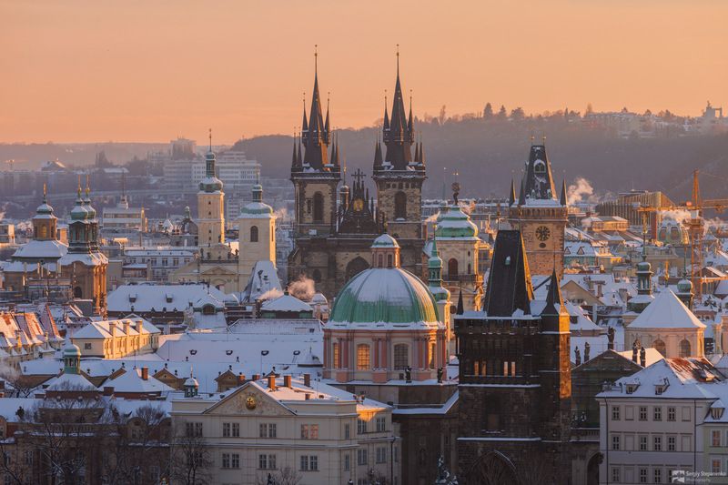 Snow in Prague фото превью