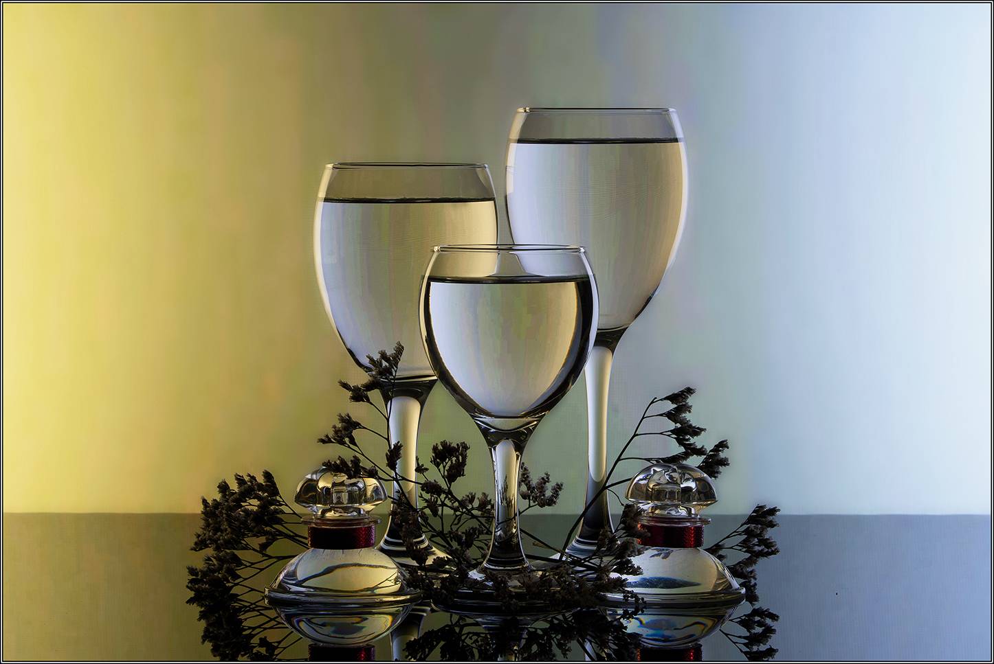 still life, crystal, color, Agus
