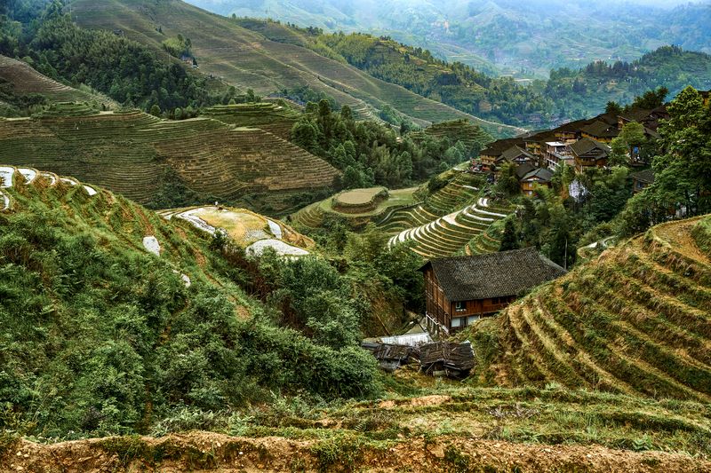 Деревня среди террас Лунцзи фото превью
