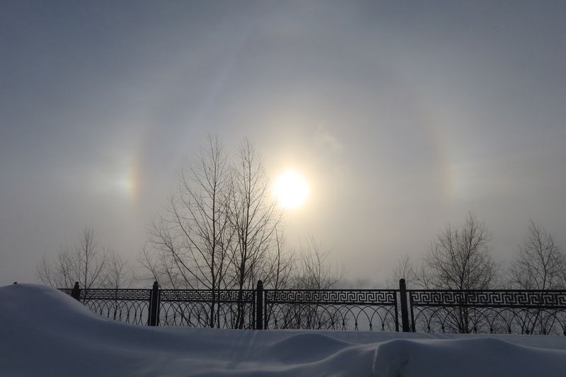 новосибирск,зима,солнечное гало Солнечное гало фото превью