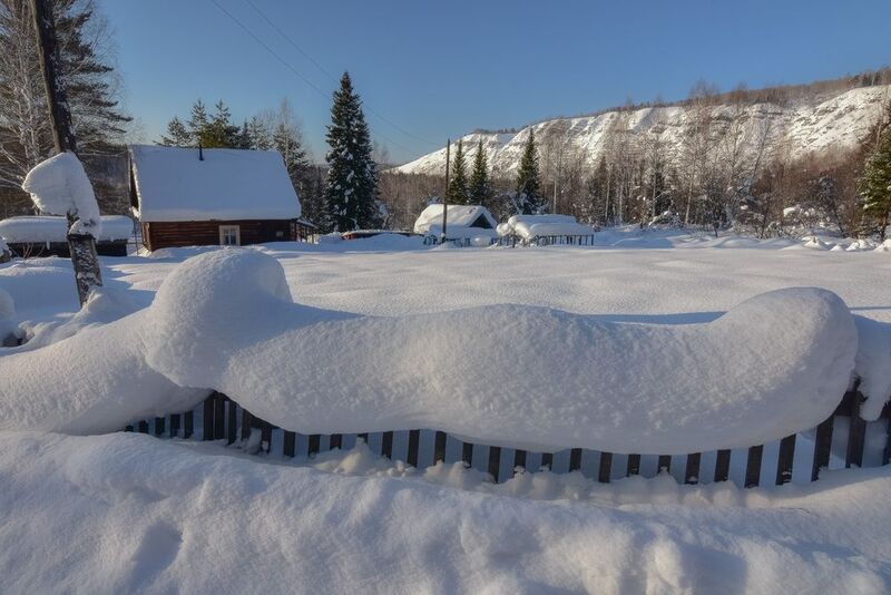 кузбасс, подкатунь, зима, январь, мороз, деревня сугробы Деревня зимой фото превью