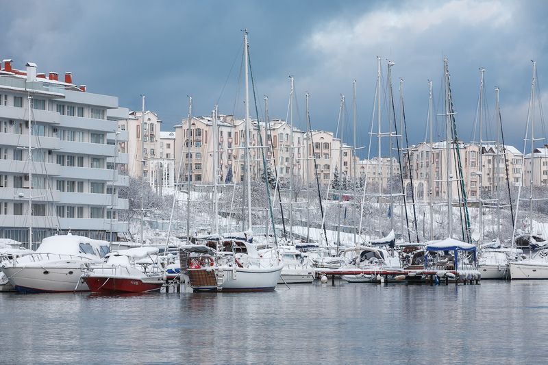Первое утро Нового года в Севастополе. Стрелецкая бухта. фото превью