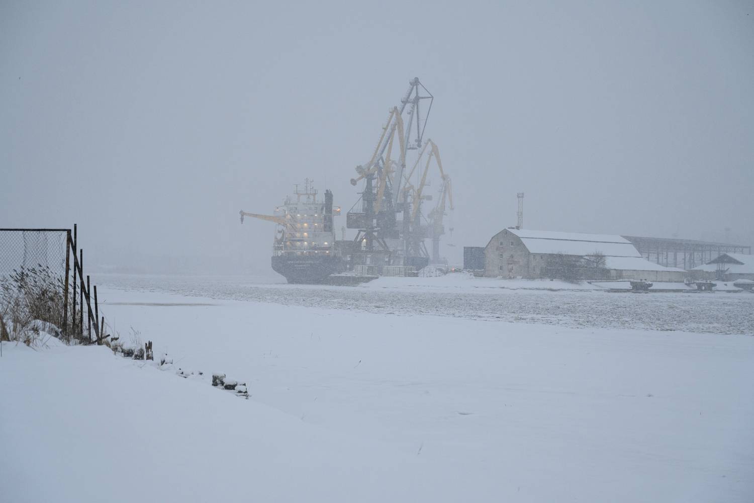 калининград, зима, снег, порт, Popoff Dmitry