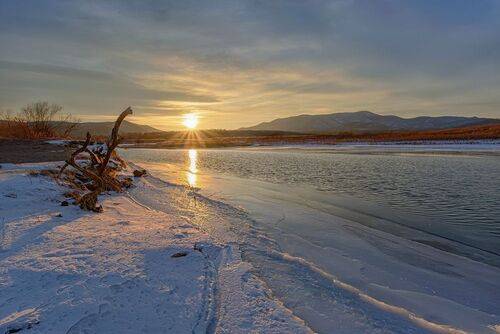 Зимний закат.