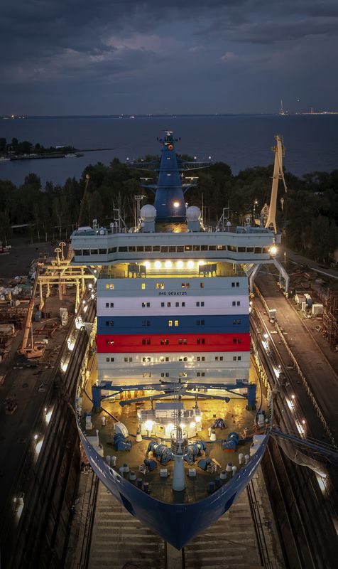 ледокол, арткика, ледокол арктика, кронштадт, аэросъемка, вид сверху Атомный ледокол \\\