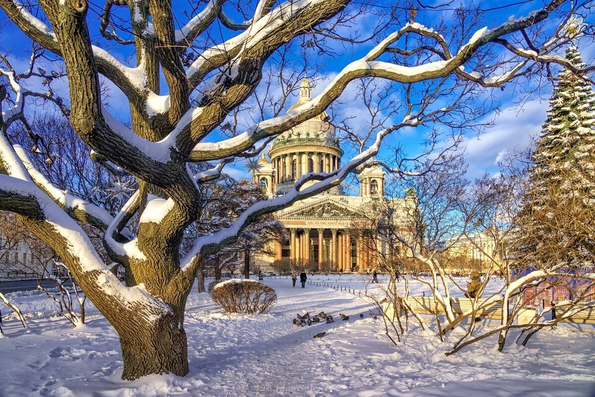 исаакиевский собор, санкт-петербург, зима, Игорь Соболев