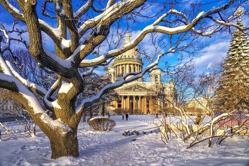 исаакиевский собор, санкт-петербург, зима Исаакиевский собор зимой фото превью