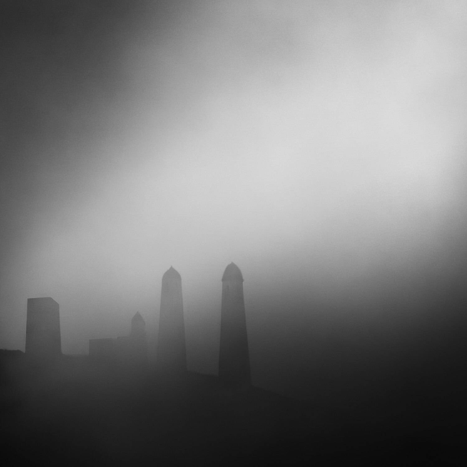 ингушетия, эрзи, башни, монохром, пейзаж, чб, туман, утро, Толстоноженко Илья