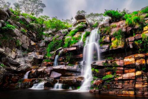 Lagoa Dourada Waterfall