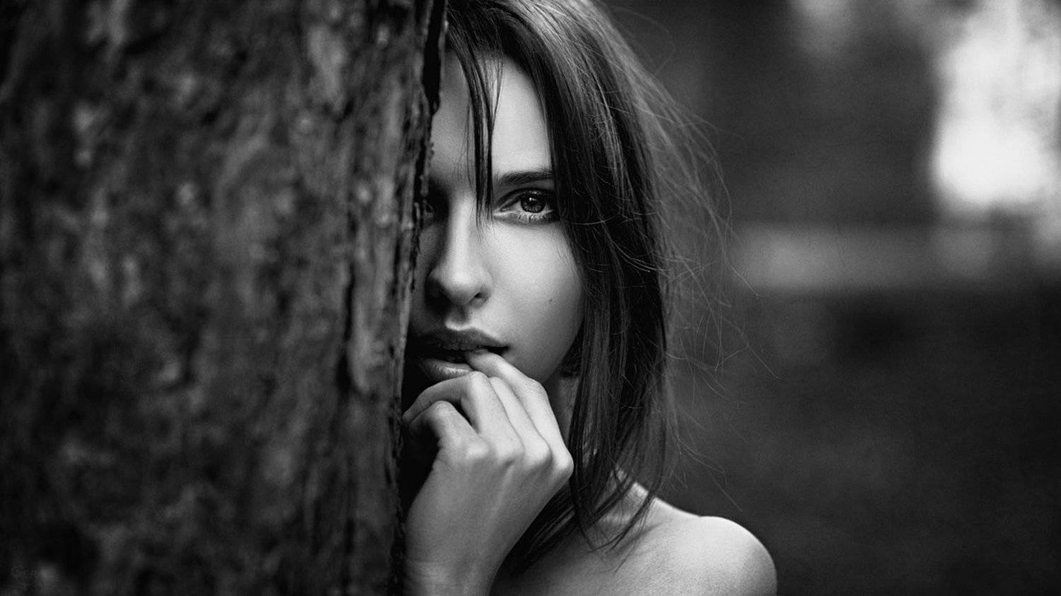 Black and white, Portrait, Портрет, Георгий Чернядьев