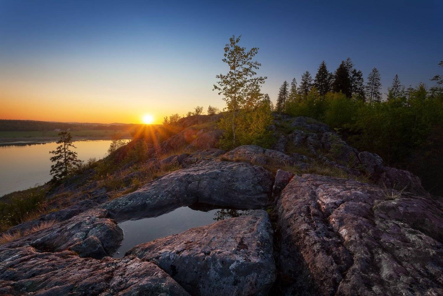 горы, закат, карелия, сортавала, KrubeK