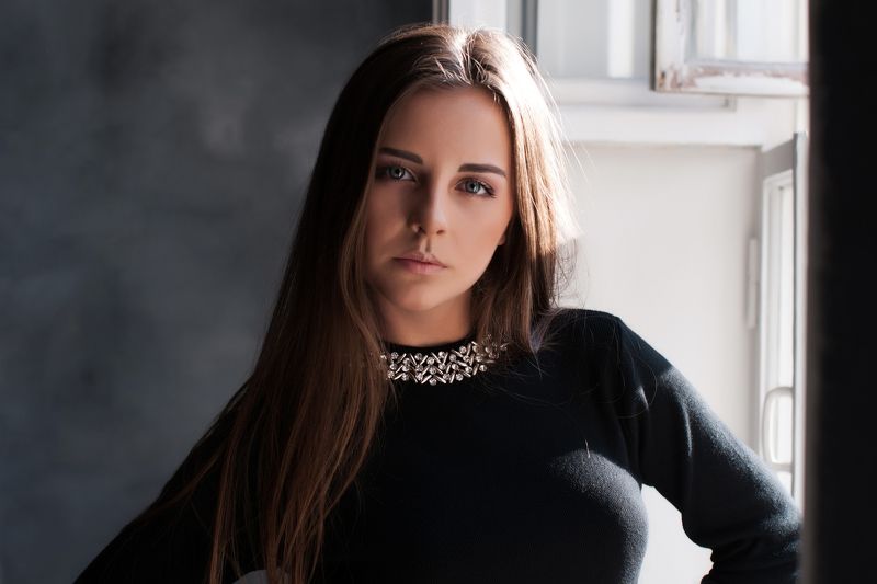 девушка, красивая девушка, портрет, студия Лера и ее глаза фото превью