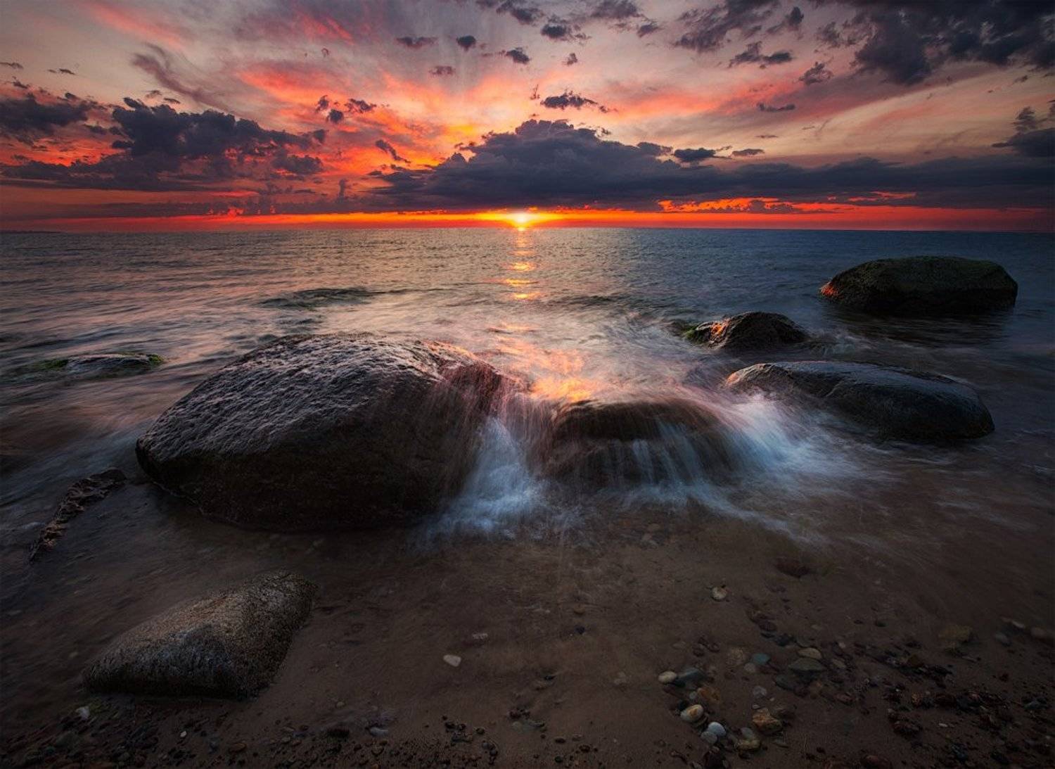 закат, ключенков, море, небо, пейзаж, цвет, эстония, Kljuchenkow Aleksandr