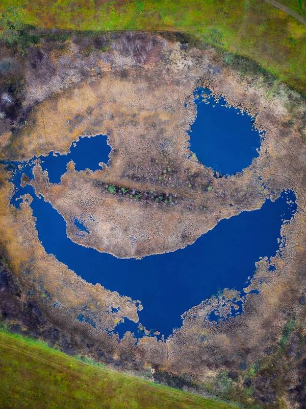 озеро, смайлик, аэросъемка, вид сверху, владимирская область Улыбочку )) фото превью