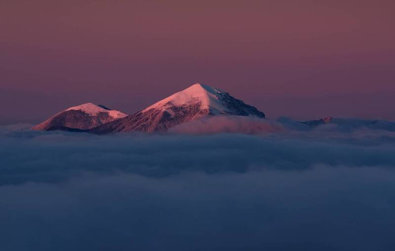 кавказ, кавказские минеральные воды, кмв, горы, бештау, гора, облака, закат, горы на закате Розовый вечер фото превью