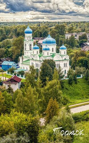 Вид Торжка с высоты.