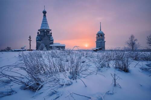 Скромное солнце на  Онеге...