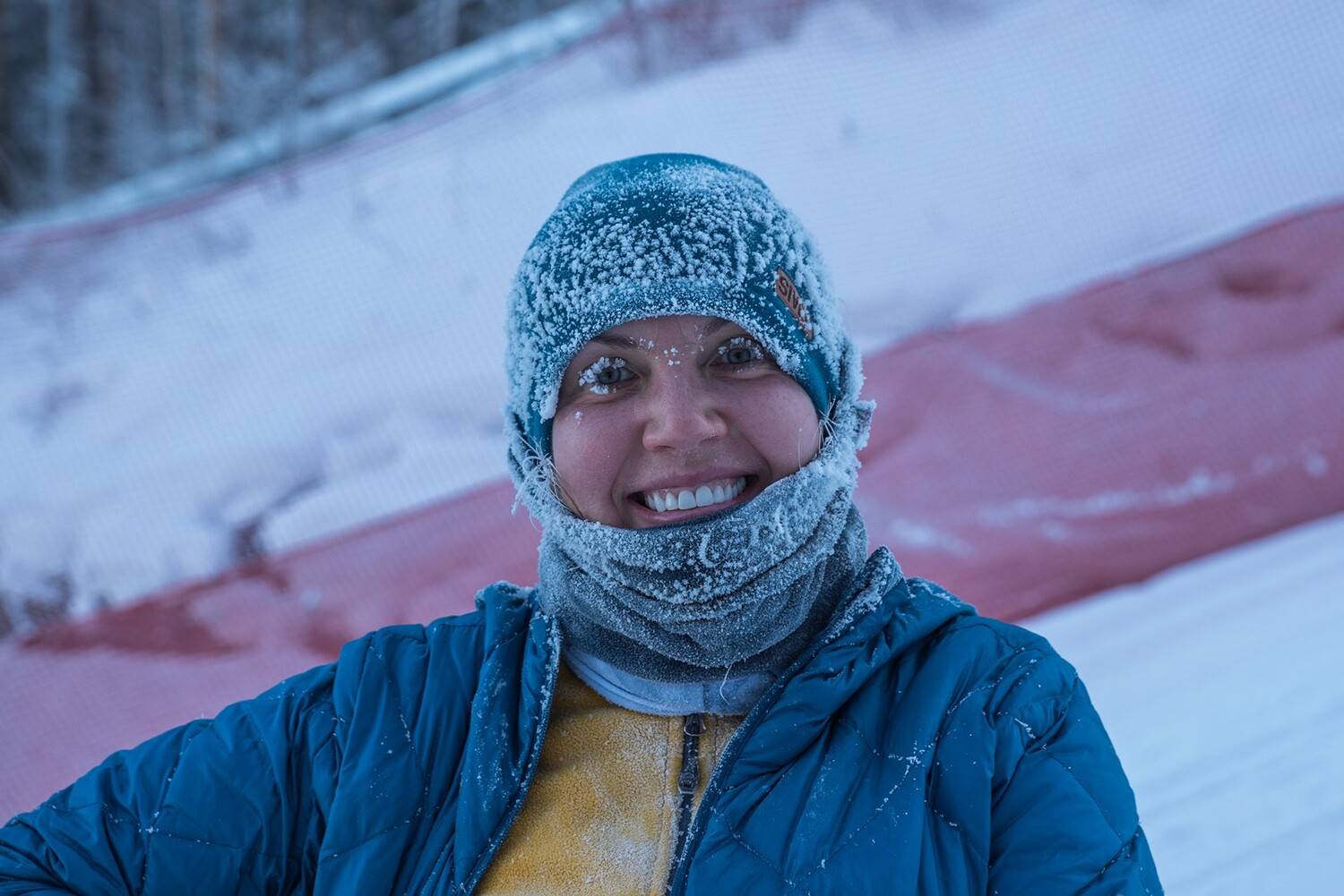 девушка, девица, красавица, спортсменка, sky, running, мороз, иней, снег, кружева, сибирячка, красноярск, Мальцев Юрий