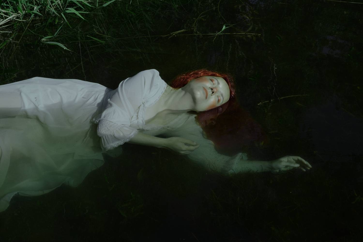 вода, девушка в воде рыжие волосы Fine art белое платье сон, Елена Леонидовна