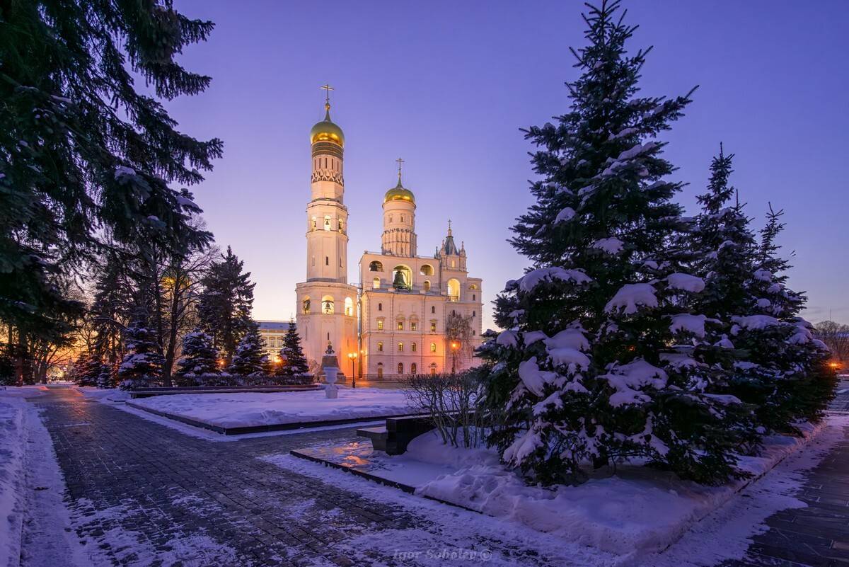 колокольня ивана великого, москва, зима, кремль, Игорь Соболев