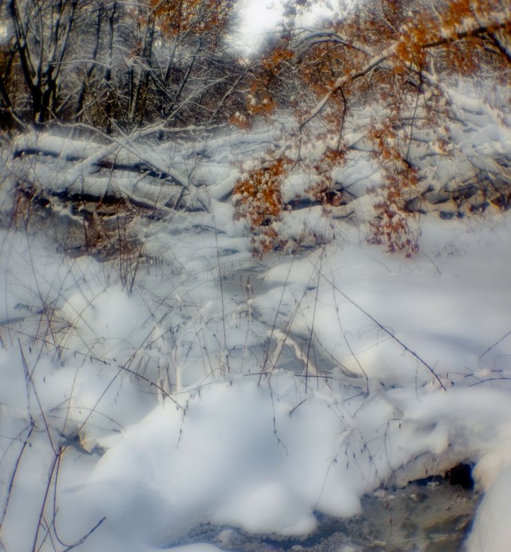 Заснеженный овраг фото превью