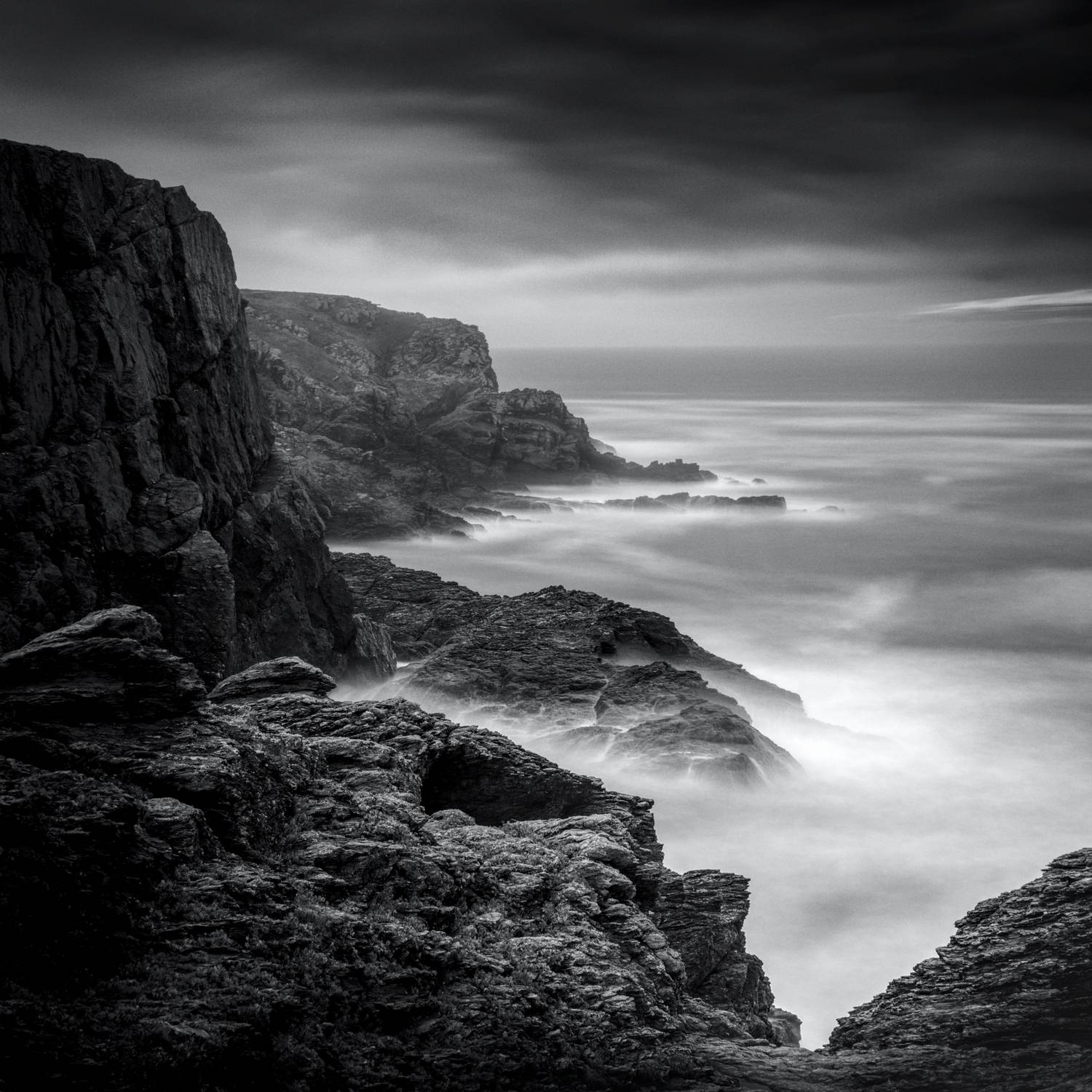 square,sea,coastline,longexposure,water, av peteghium