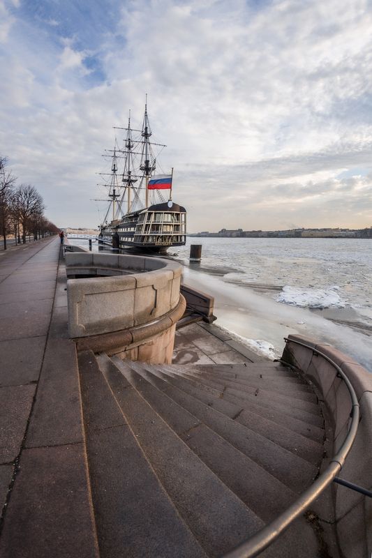Санкт-Петербург, Питер, Нева, город на Неве Зимнее утро фото превью
