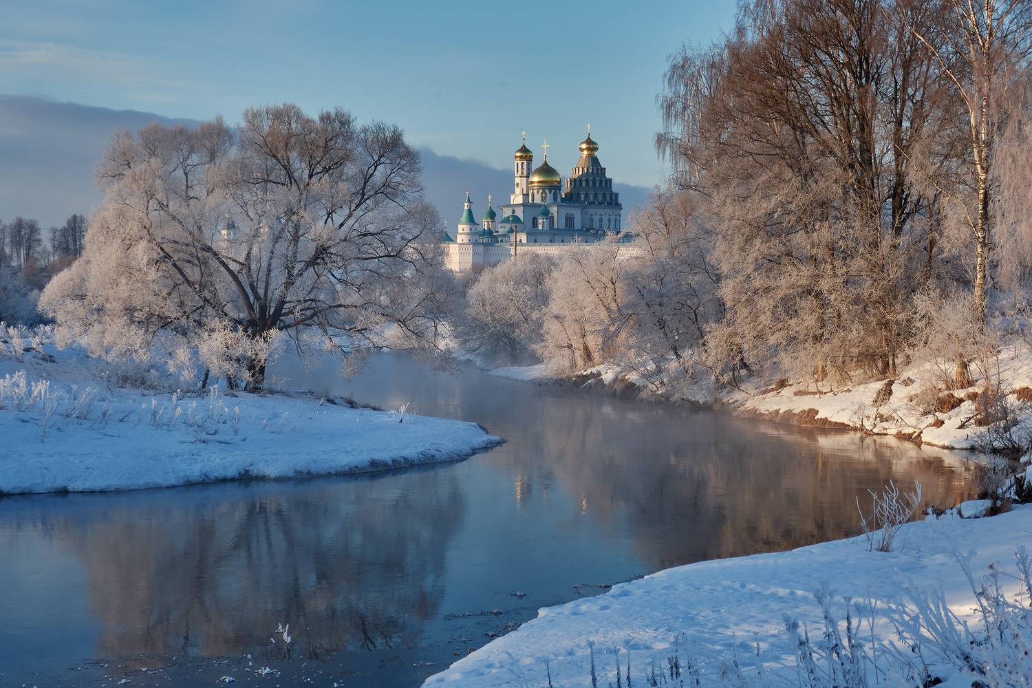 река истра, мороз, иней, Медведев Александр