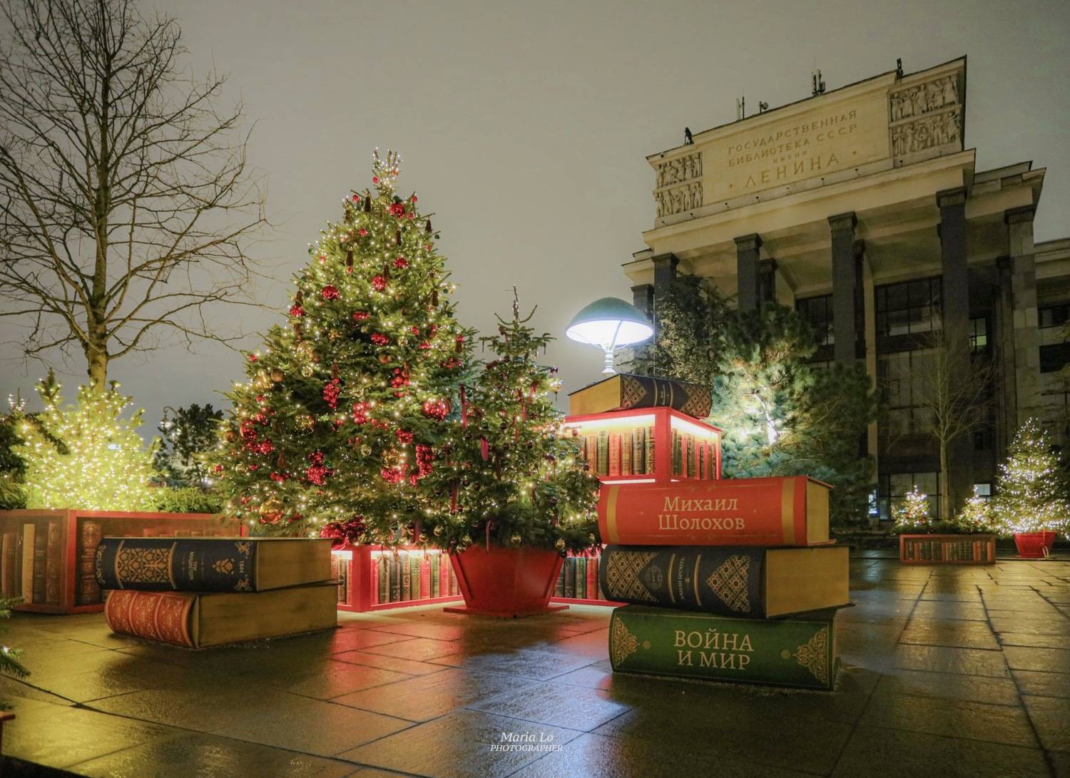 москва огнибольшогогорода зимняясказка сказкавгороде рождество проектзимавмоскве рождественскоенастроение снег рождественскиеогни новогодниеогни зимавгороде волшебнаябиблиотека лампанастольная лампа библиотекаленина библиотека книги ели книга ель, Maria Lo