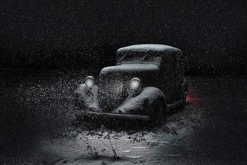 зима, снегопад, газ-м Зимние зарисовки... фото превью