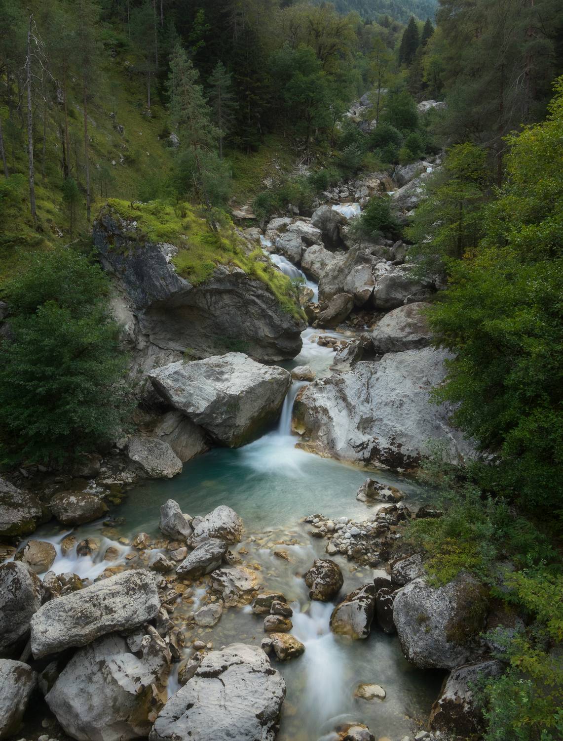 водопад, лес, горы, абхазия, Растворов Игорь