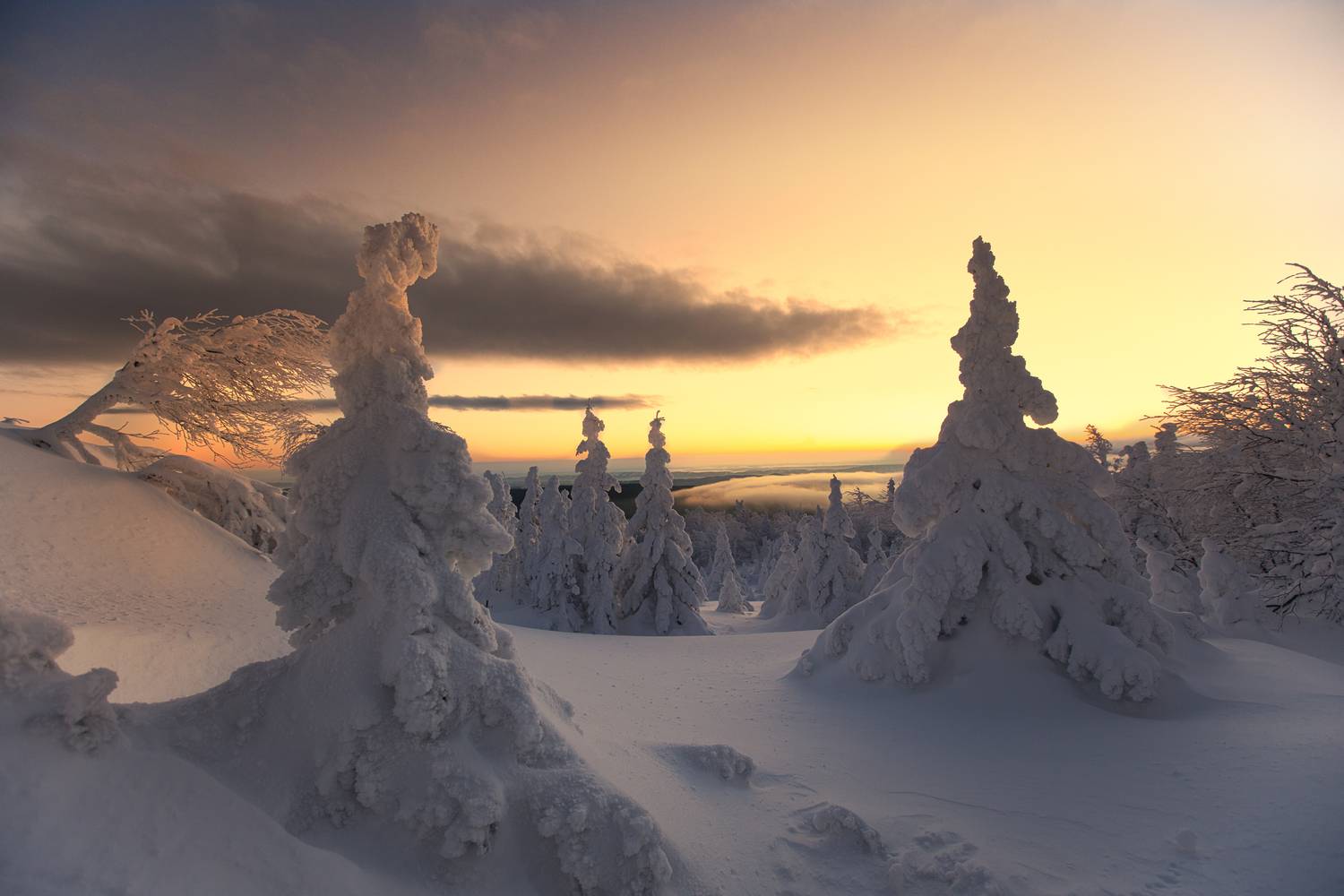 таганай, урал, закат, зима, Кочкин Владимир