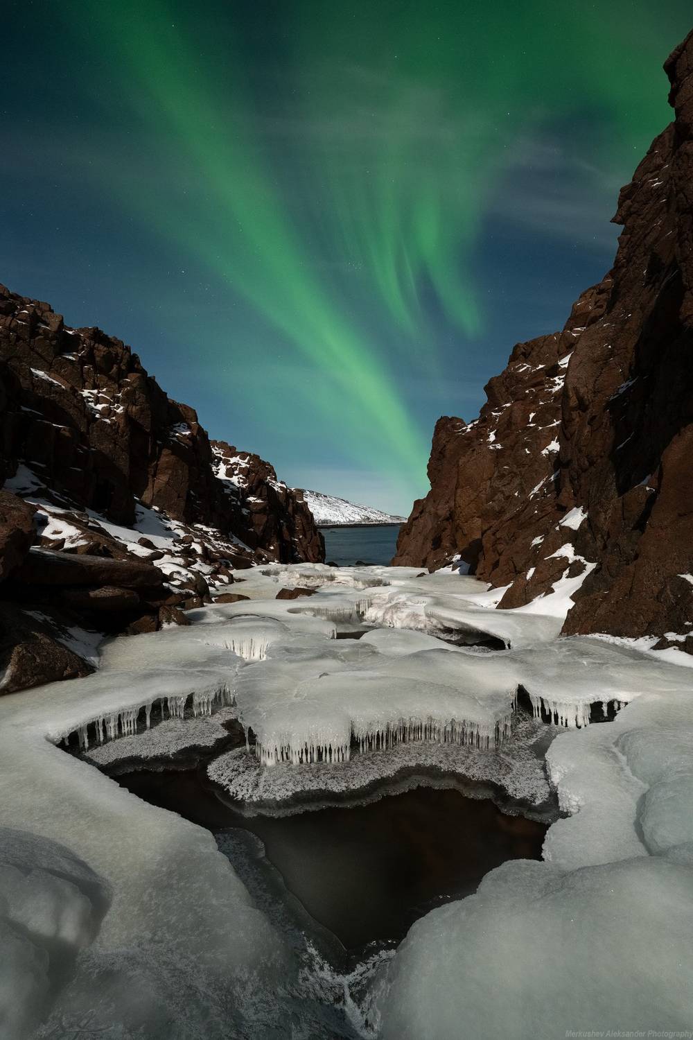 ночь, северное сияние, аврора, зима, мурманск, север, териберка, полярное сияние, Меркушев Александр