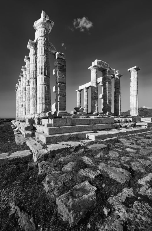 #greece #ancient #temple #poseidon #sounion #sky #clouds #stone #brick #history Columns of the Sea фото превью