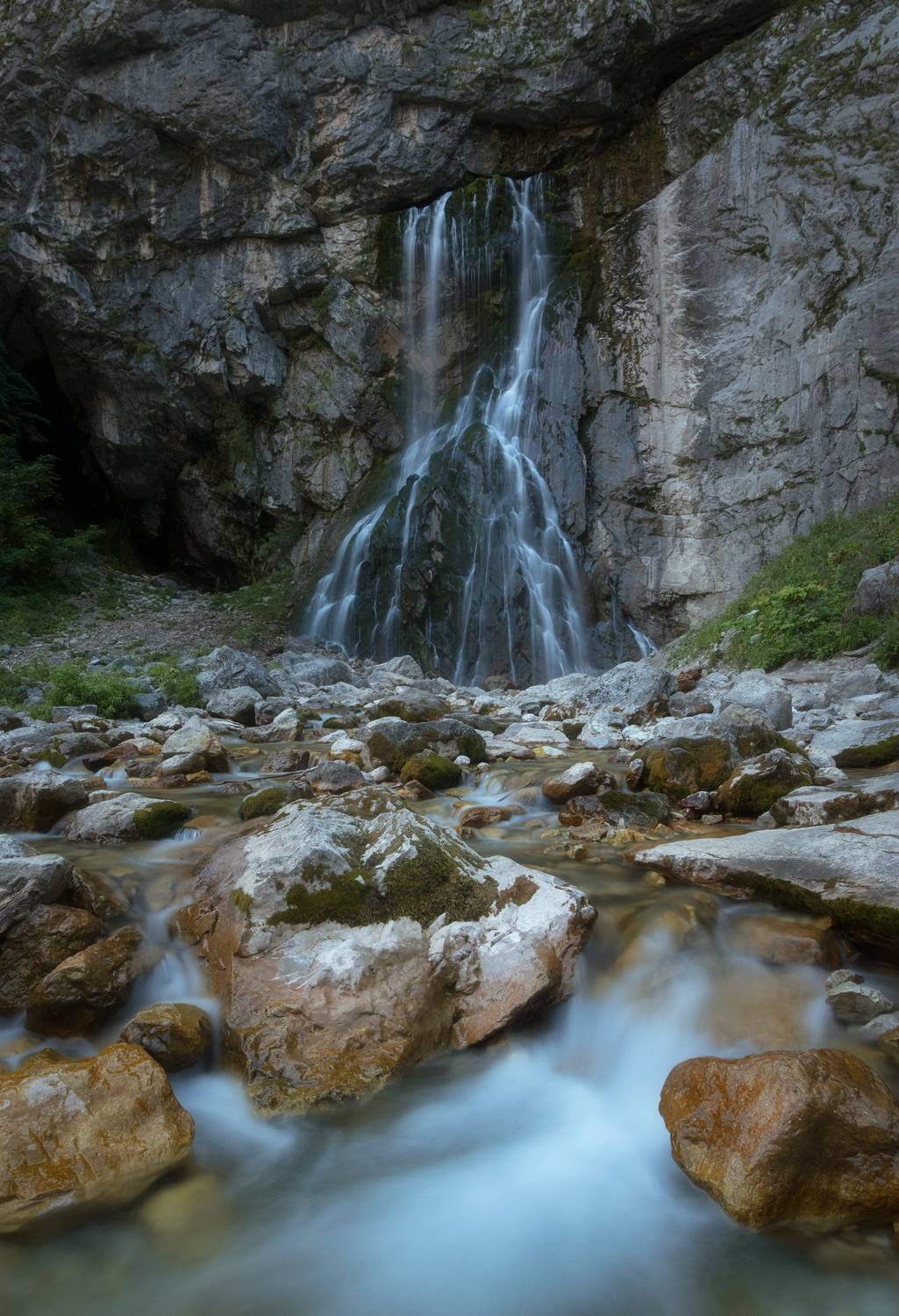 водопад, горы, скалы, абхазия, Растворов Игорь
