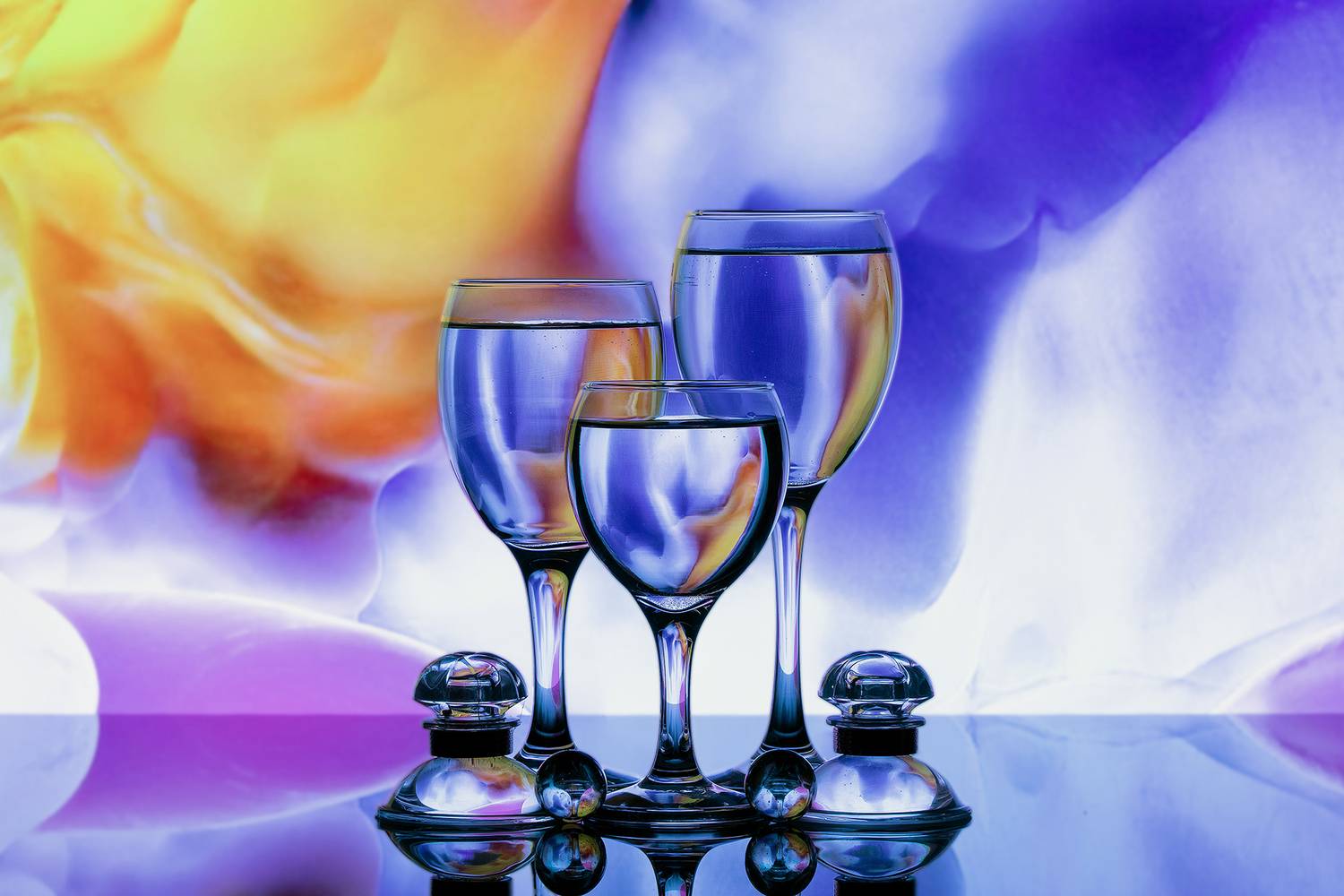 still life, crystal, color, Agus