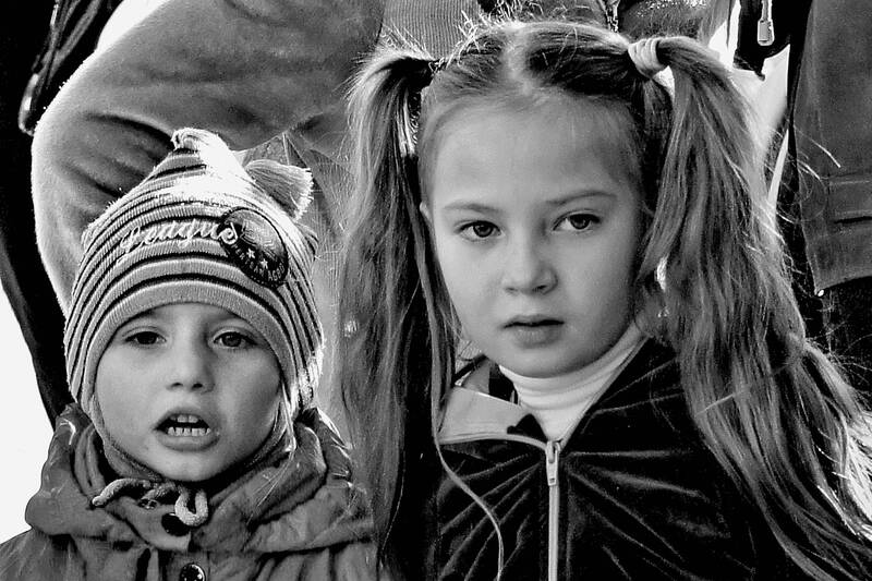 дети, девочки, чб, апатиты, глаза, эмоция Букет эмоций 001 Bouquet of Emotions 001. 2010 год фото превью