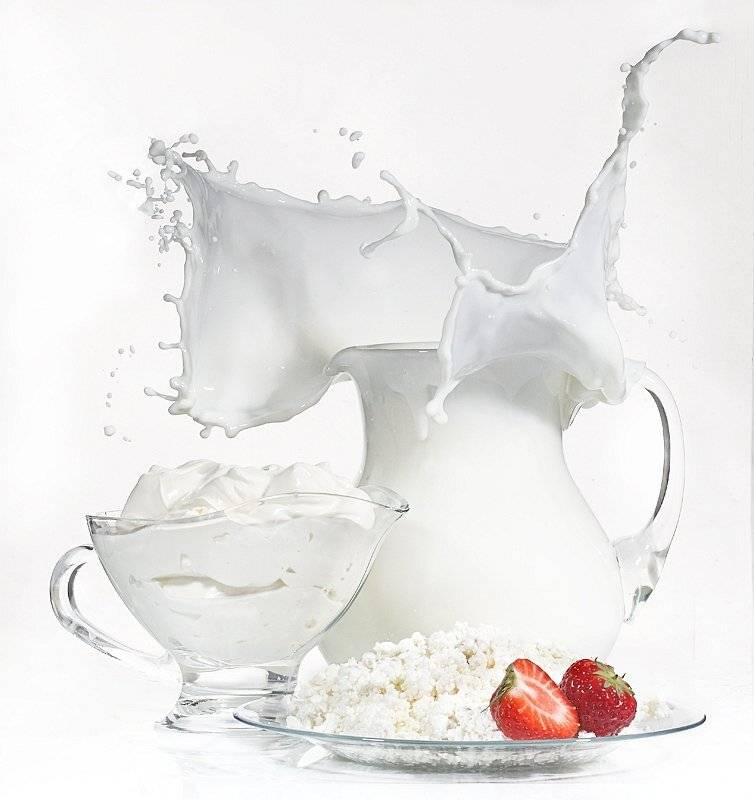 молоко,творог,сметана,клубника, Марина Володько