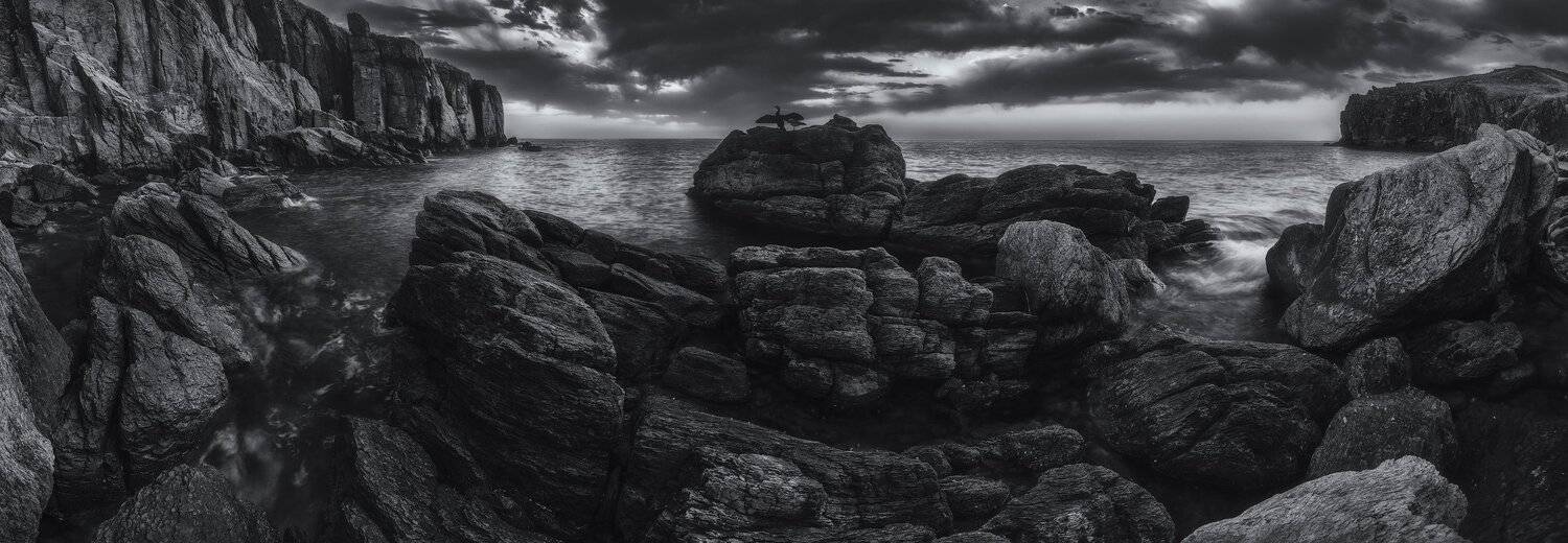 Море, Небо, Панорама, Скалы, Утро, Андрей Кровлин